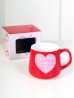 Heart Print Mug Set (set of 4) 350ml (12oz)